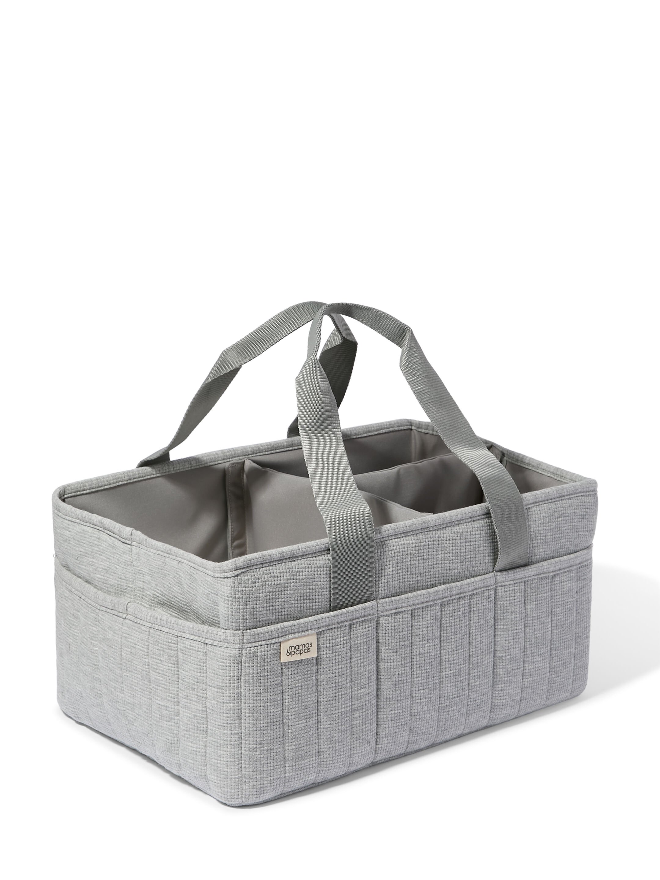 Nappy Caddy 6 Piece Bundle with 3 piece Organic Sleepsuit - Grey Waffle image number 3